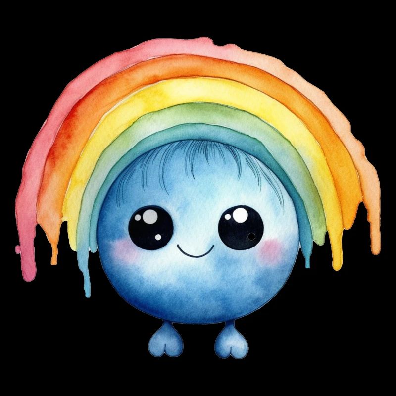 Rainbow Watercolor Drawing