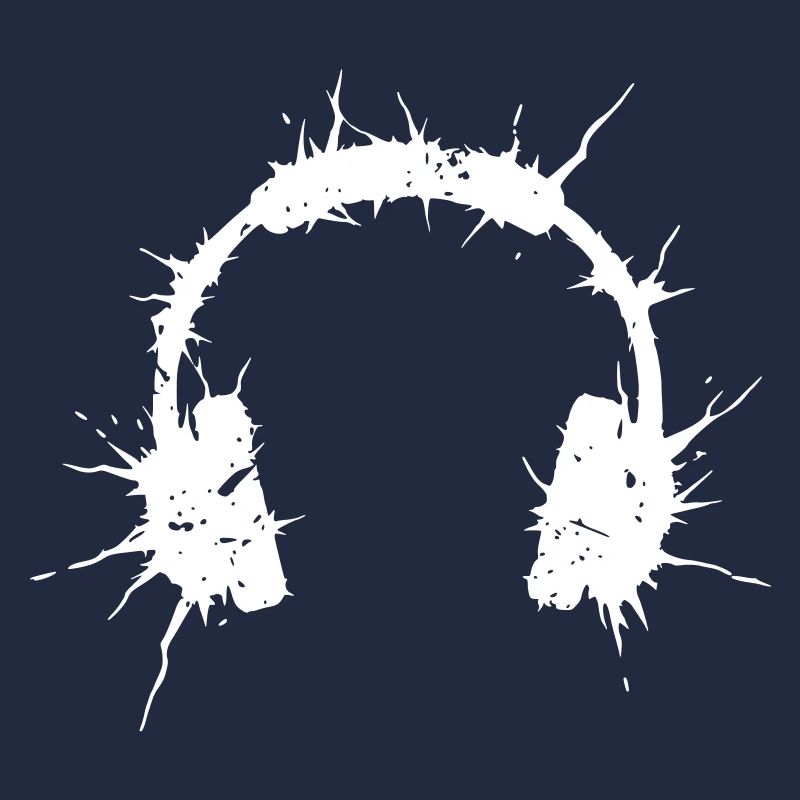 Headphones Grunge Explosion Art Vector