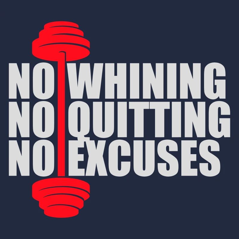 Pas de plaintes, pas d’abandon, pas d’excuses, motivation pour la salle de sport