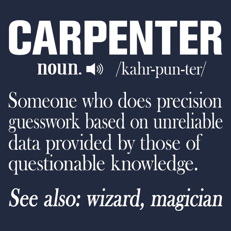 Carpenter Definition Funny Craftsman Saying
