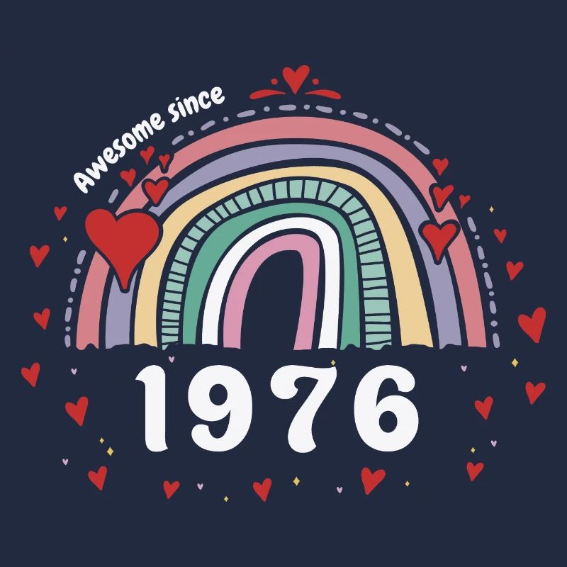 Cute Rainbow Awesome 1976 - 47. Geburtstag mit