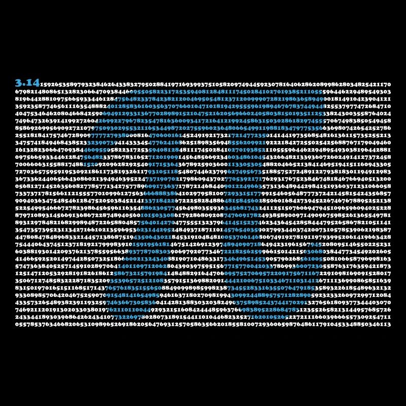 pi chemise 3, 14 pi nombre symbole math science geek