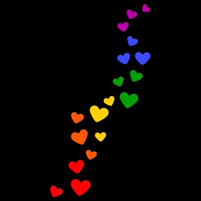 Rainbow hearts pride