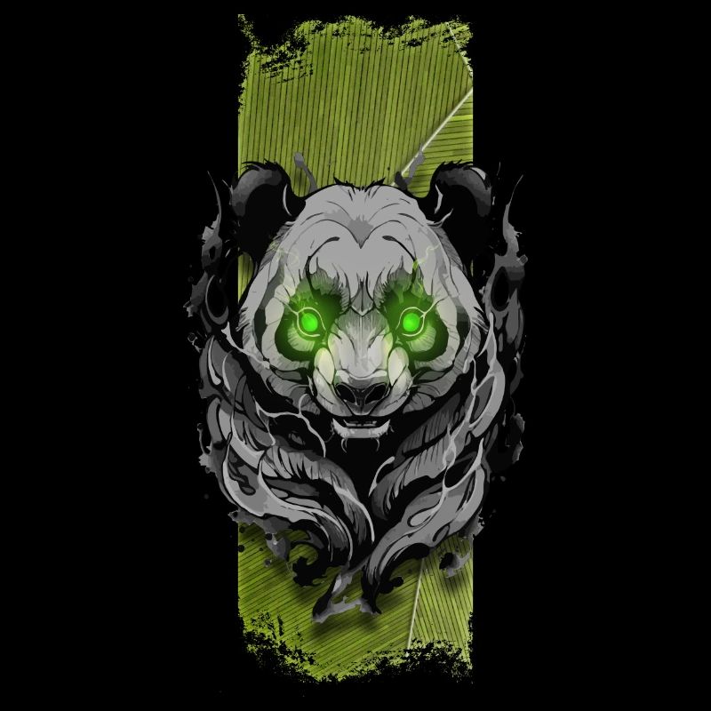 Jade tranquille : Gentil panda aux yeux verts