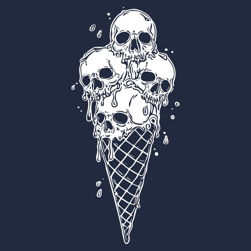 Skelett-Eiscreme Kunst