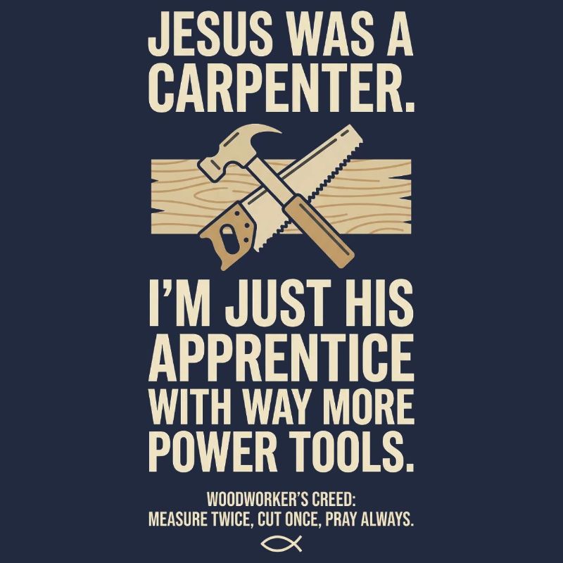 Credo drôle de Jesus Carpenter Apprenti Menuisier