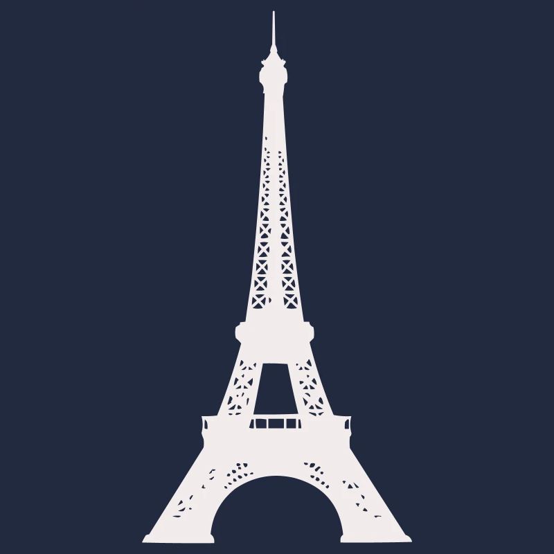 Silhouette de la Tour Eiffel Imprimé