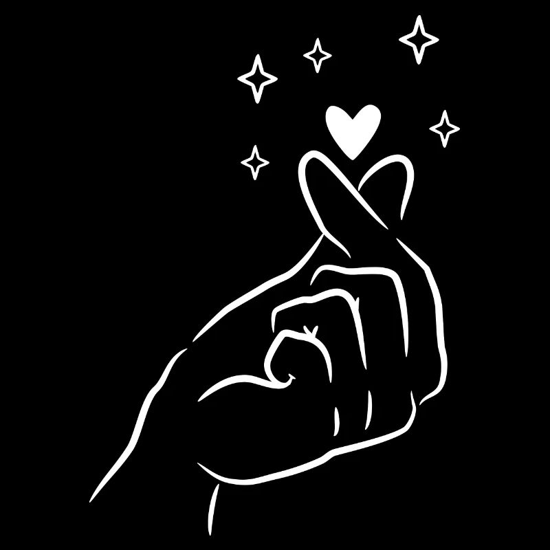Finger Herz Koreanisch K Pop