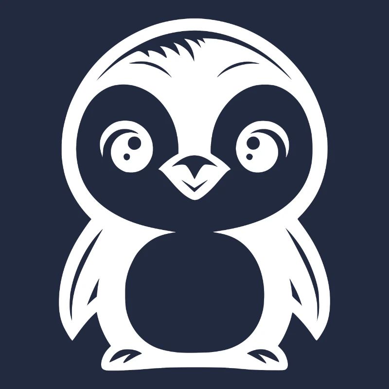 Knuffige Comic Pinguin Zeichnung