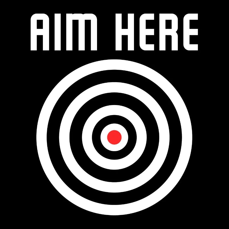 Bullseye Target Aim Here Darts Players Shooting