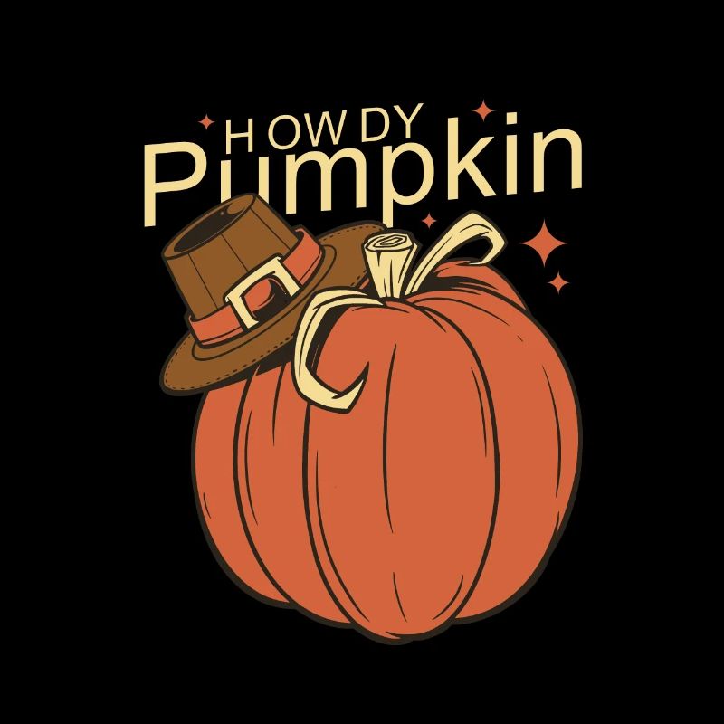 Howdy Pumpkin Cowboy Pilgrim Hat