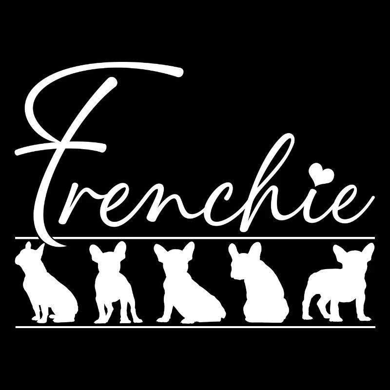 Frenchie Silhouettes de bouledogue français