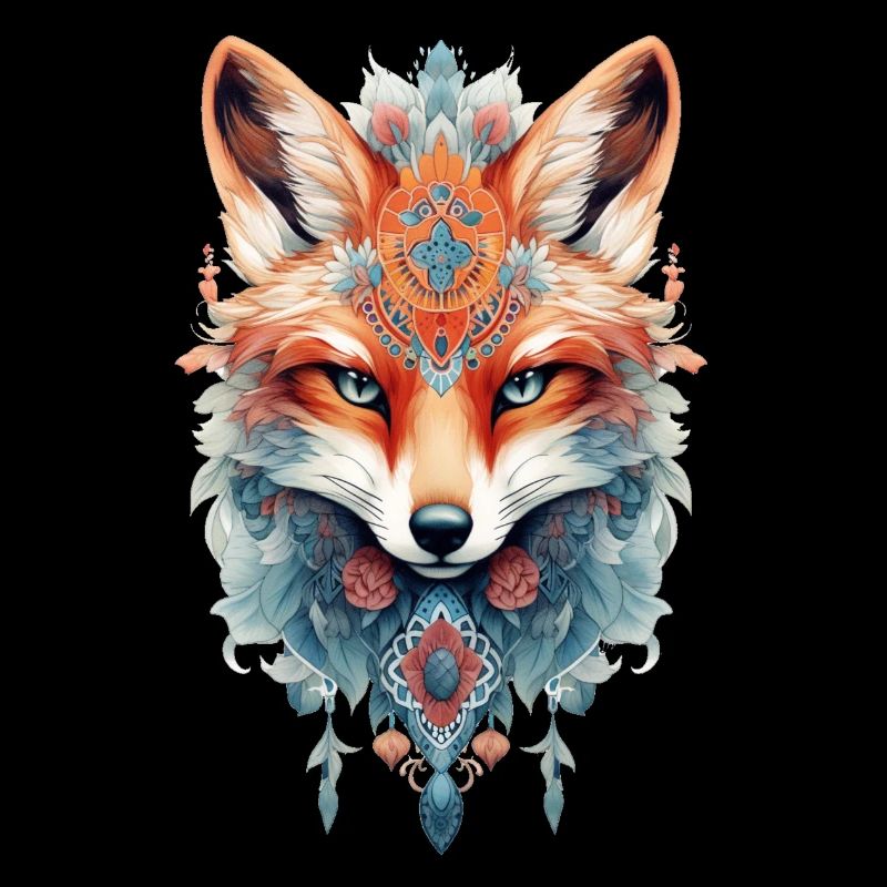 Renard bohème coloré