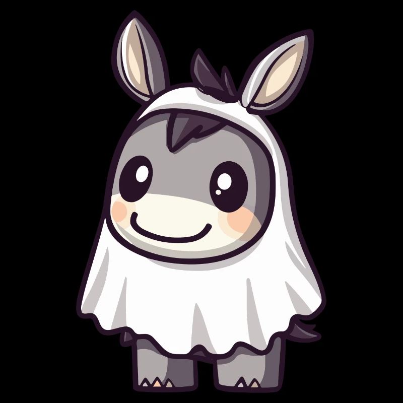 Donkey Halloween Funny Ghost