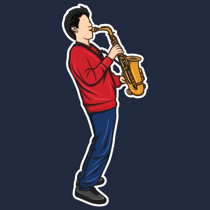 Drôle de garçon de saxophone