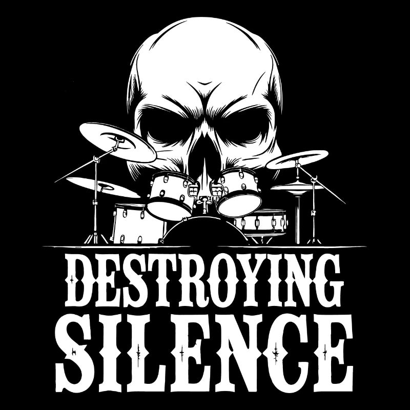 Drums and Skull Drummer Rock Band