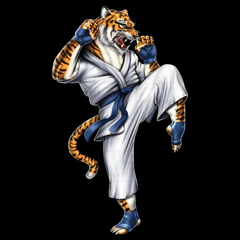 Kampfkunst-Tiger