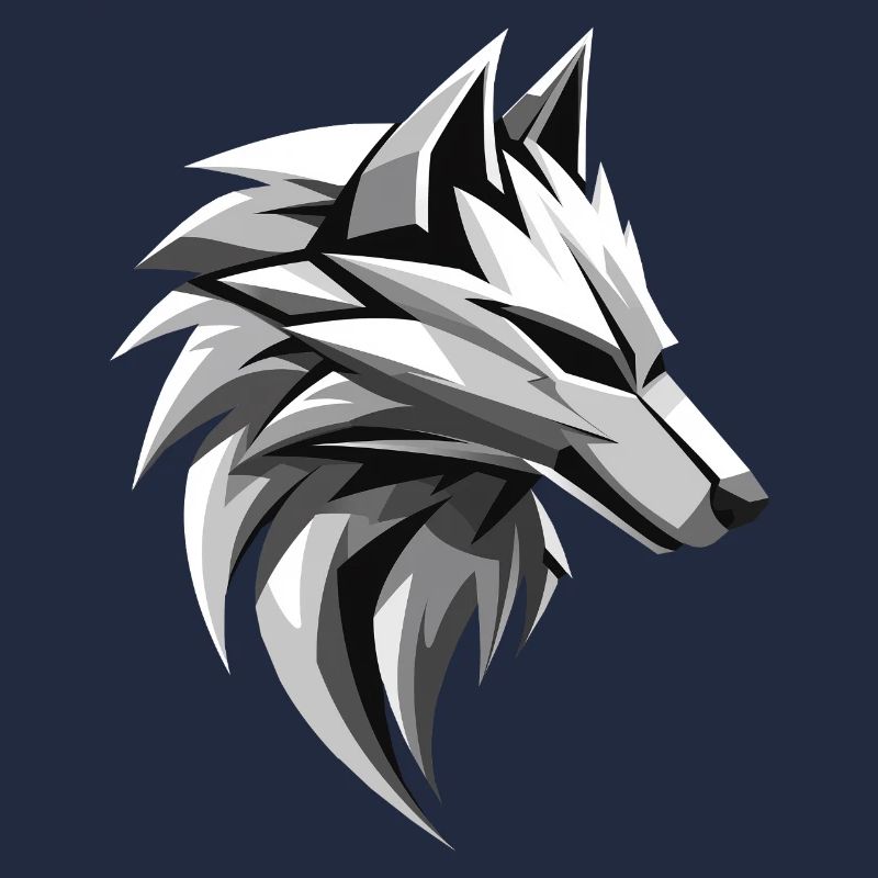Conception de logo Wolf I Low Poly Art
