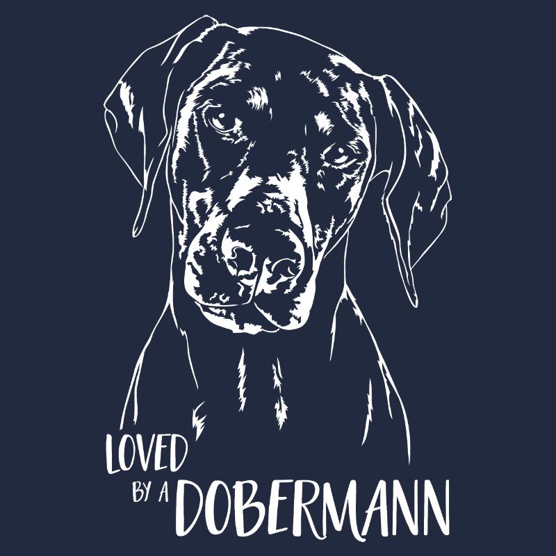 Loved by a Dobermann Hundespruch Wilsigns
