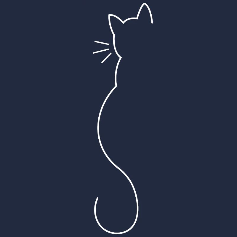 Silhouette de chats en blanc