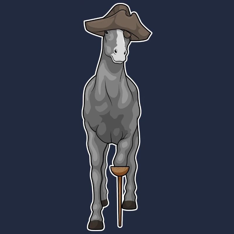 Cheval Pirate Jambe de bois