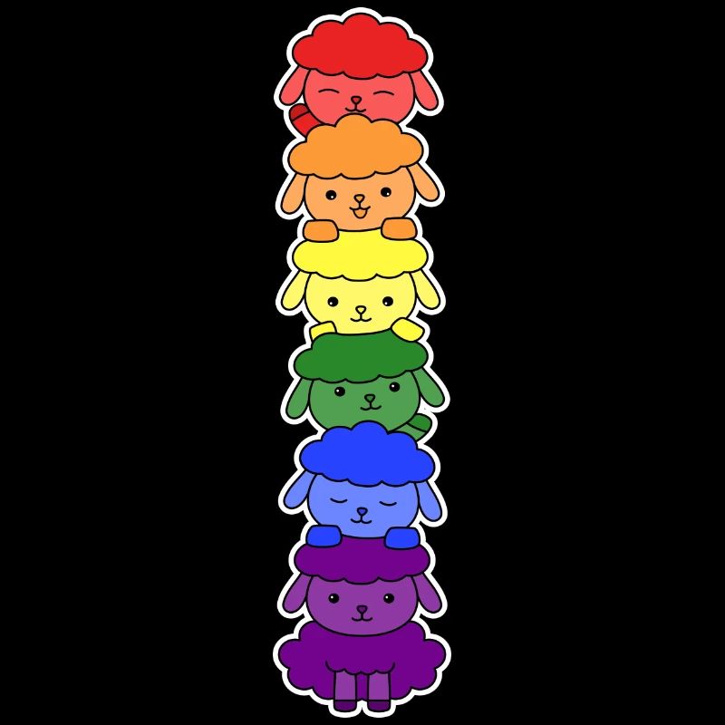 Conception de mouton drapeau LGBT + pour les personnes LGBT +