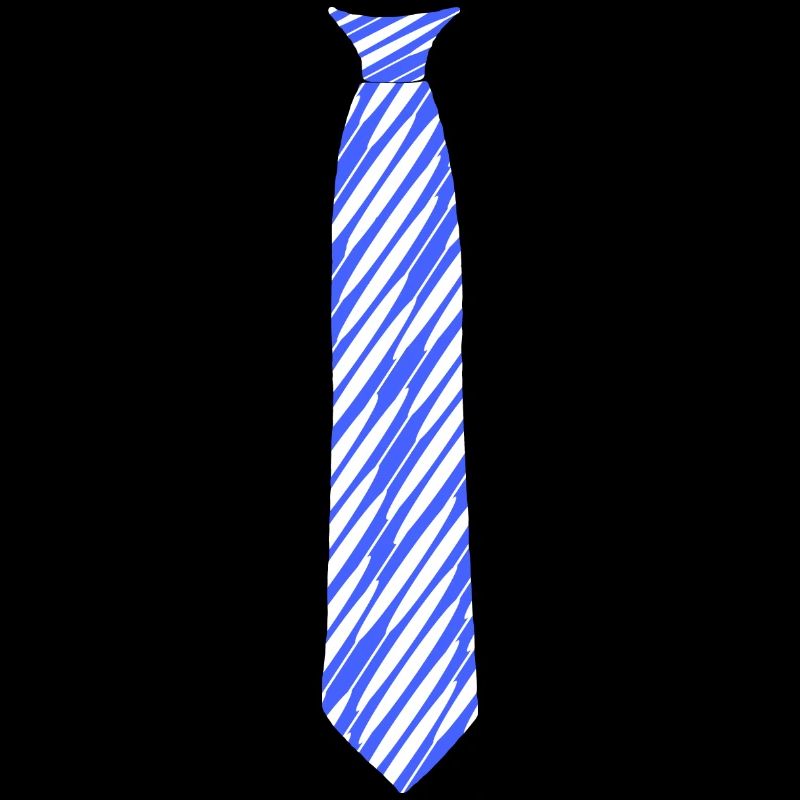 Tie Fake - Oblique Pattern Blue White - Formal