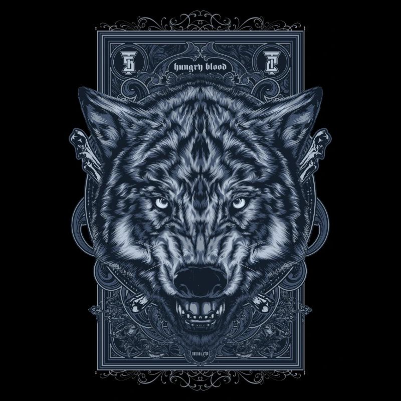 Wolf with an aggressive look gift
