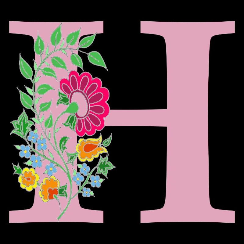 fleur 12 rouge avec h