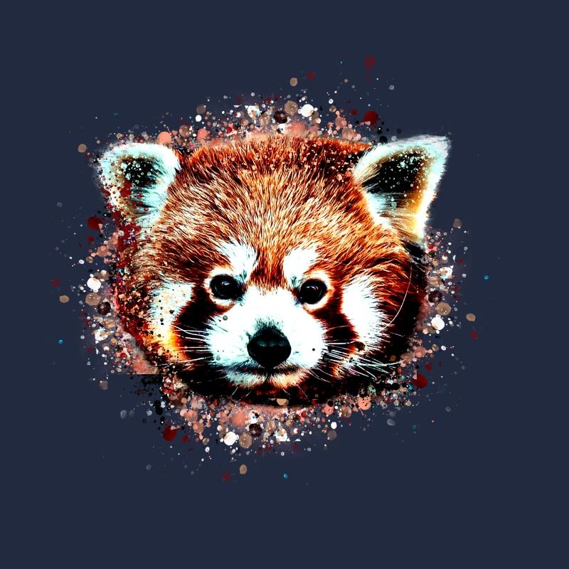 Roter panda ,Graffiti, Malerei,pandabär, bär,braun
