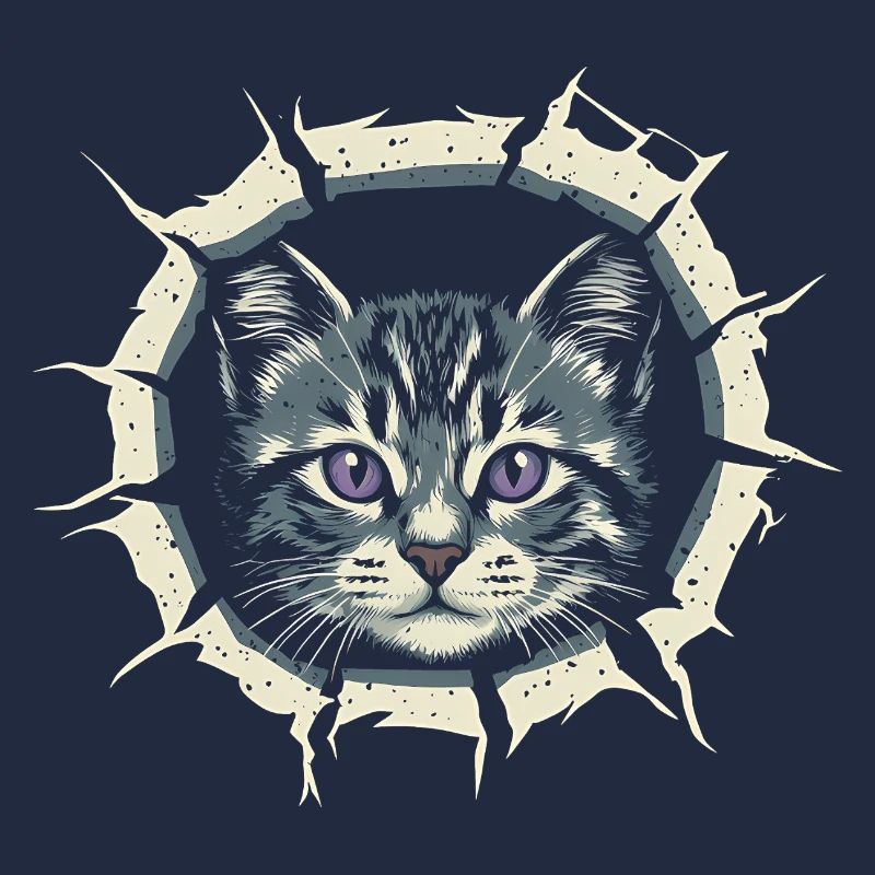 Cat Torn Cloth - Cute Gothic Gift