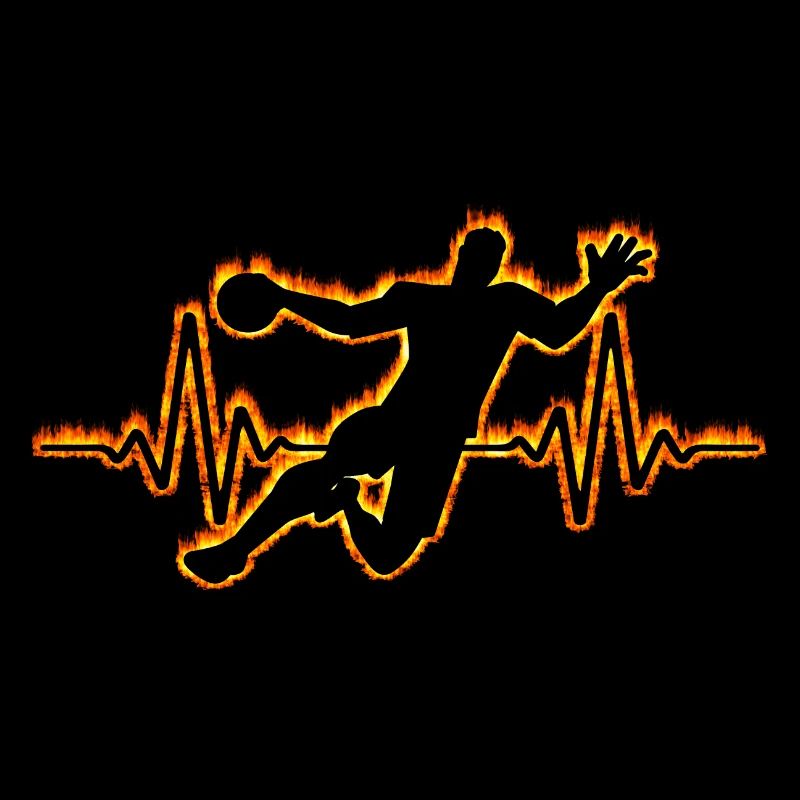 Heartbeat Handball Pulse ECG Fire