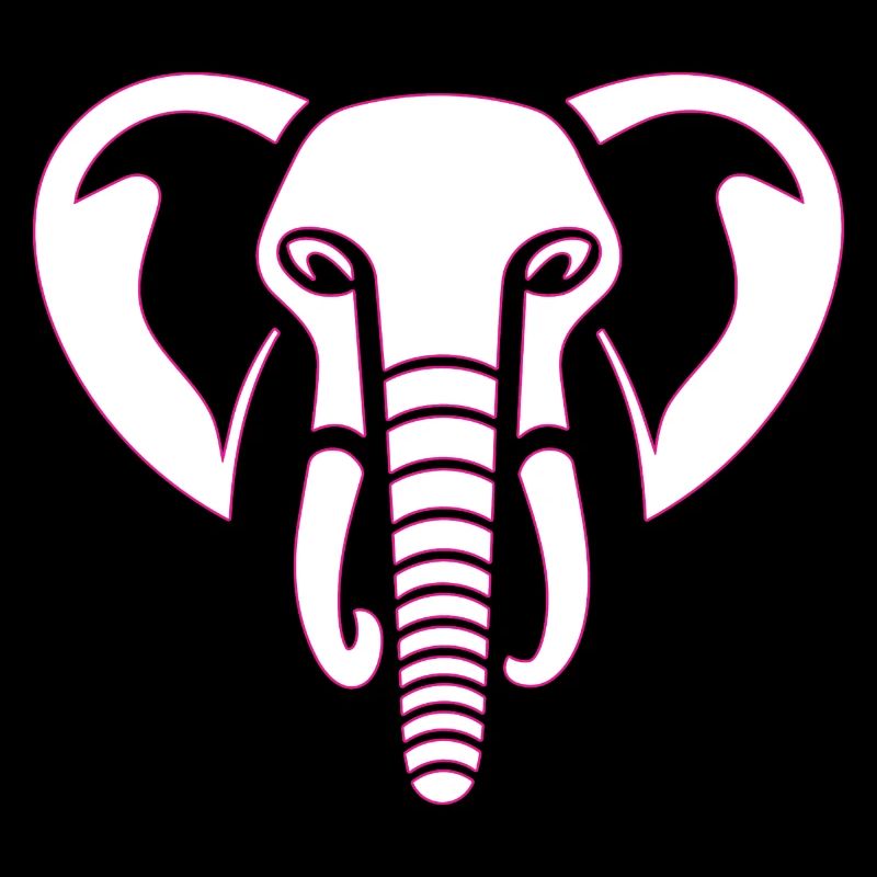 Elephant Majesty: elephant's head print, pink