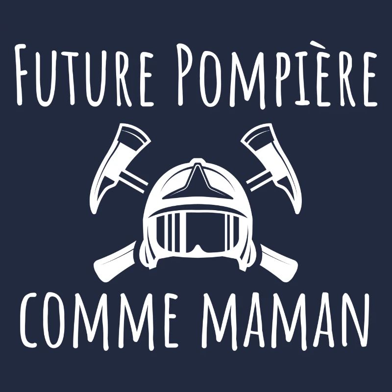 t shirt maman et bebe Future Pompiere