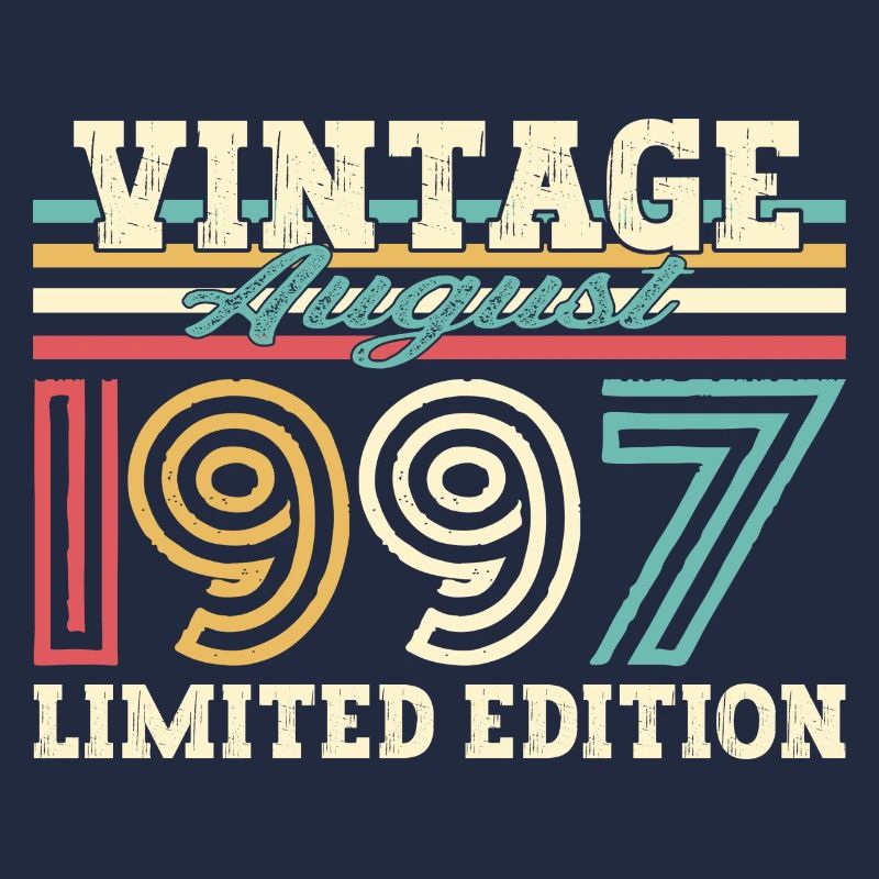 August Vintage 1997 25th Birthday Gift Fun