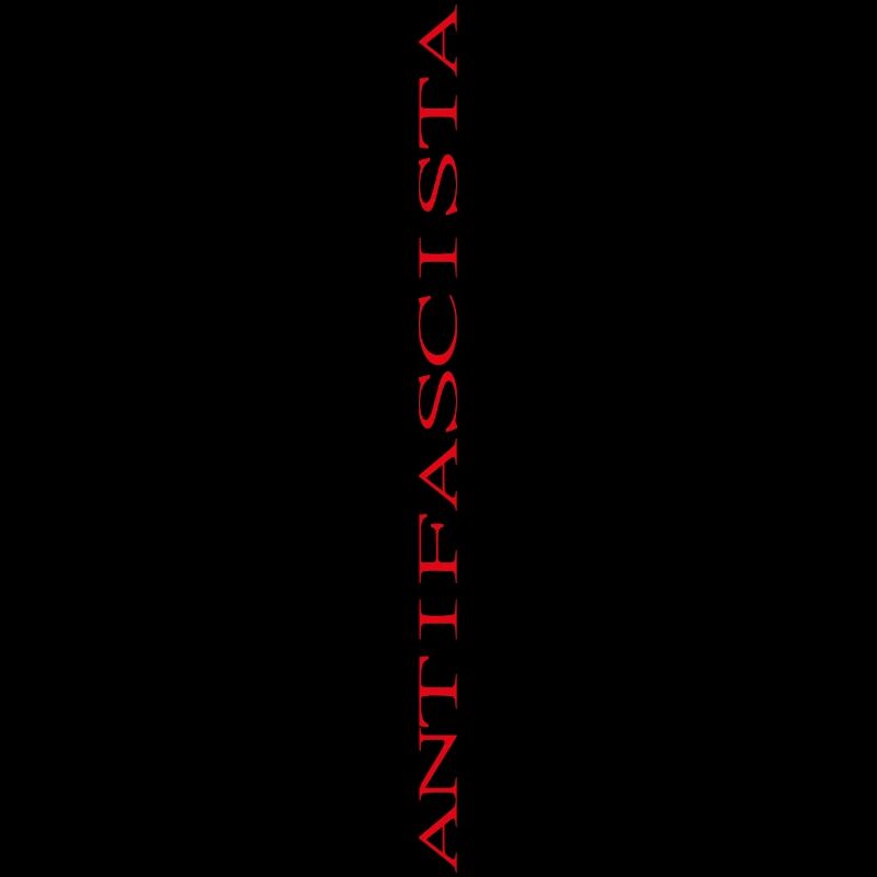 Lettrage antifasciste vertical (étiré)