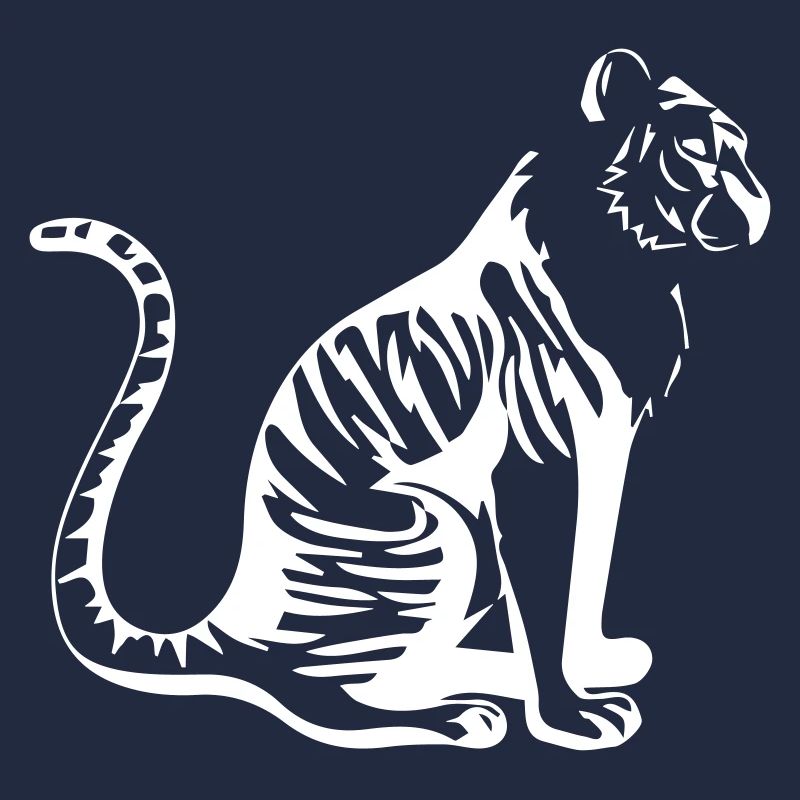 Conception élégante de la silhouette du tigre
