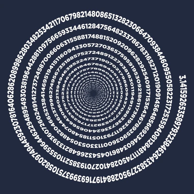 Drôle Pi Day Spiral Pi Math Tee pour Pi Jour 3 14