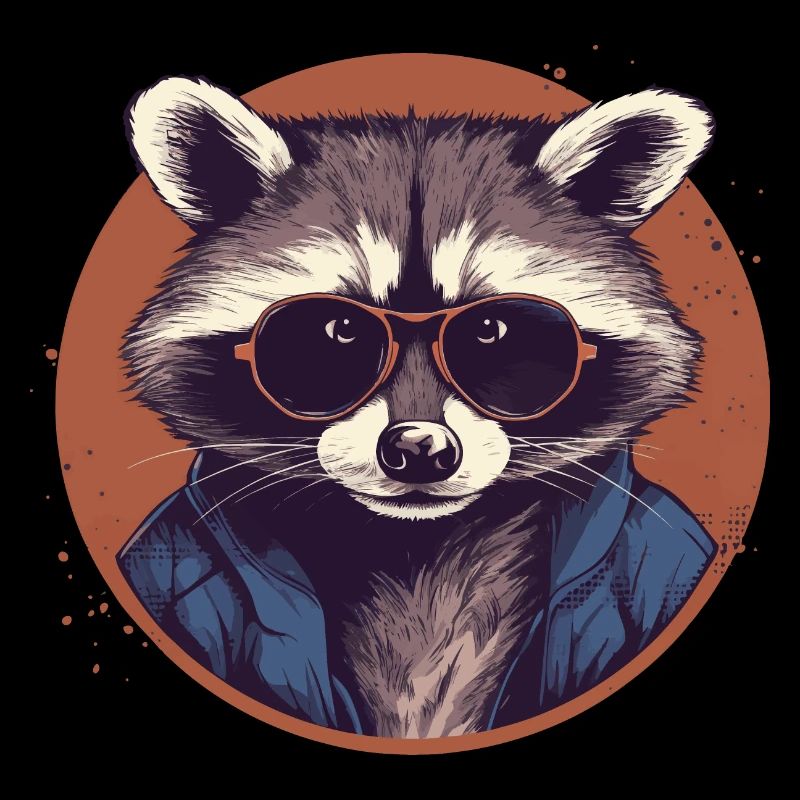 raton laveur lunettes de soleil pellicules ringtail