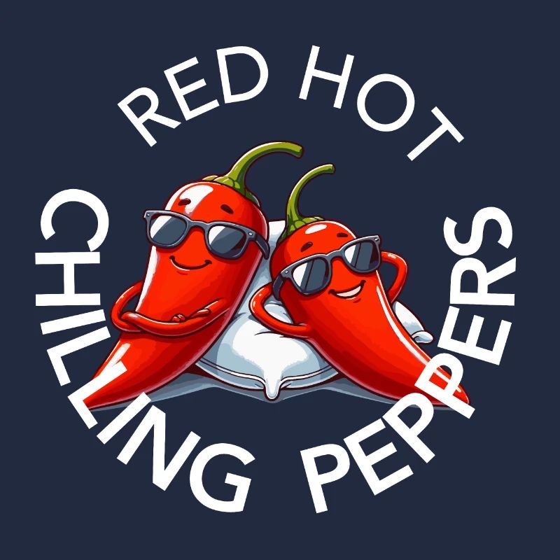 Chili Red Hot Chilling Peppers Pun Chill