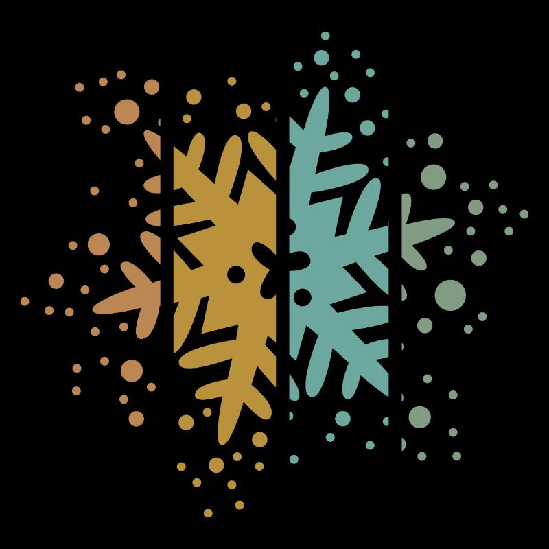 Tenue d’hiver flocon de neige rétro icône de Noël