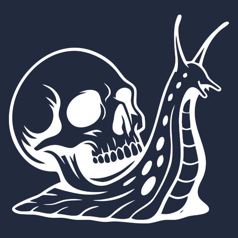 Crâne gothique avec motif de serpent