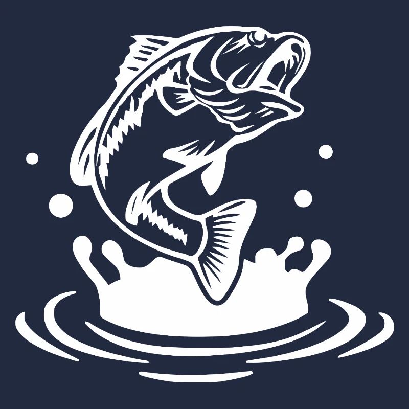 Dynamische Fischsprung-Illustration