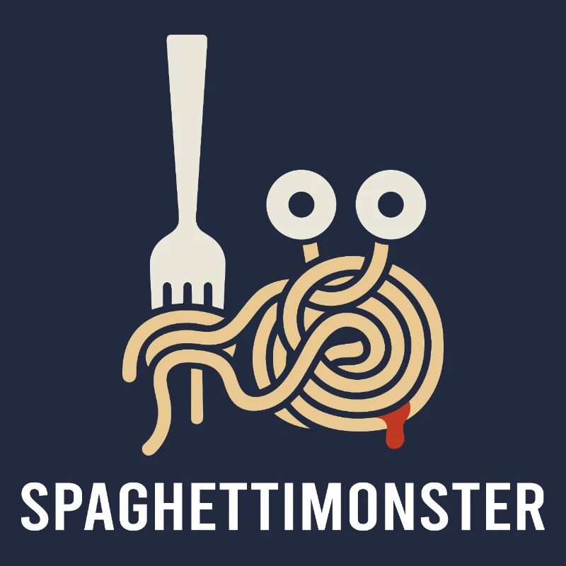 Spaghetti Monster mit Gabel