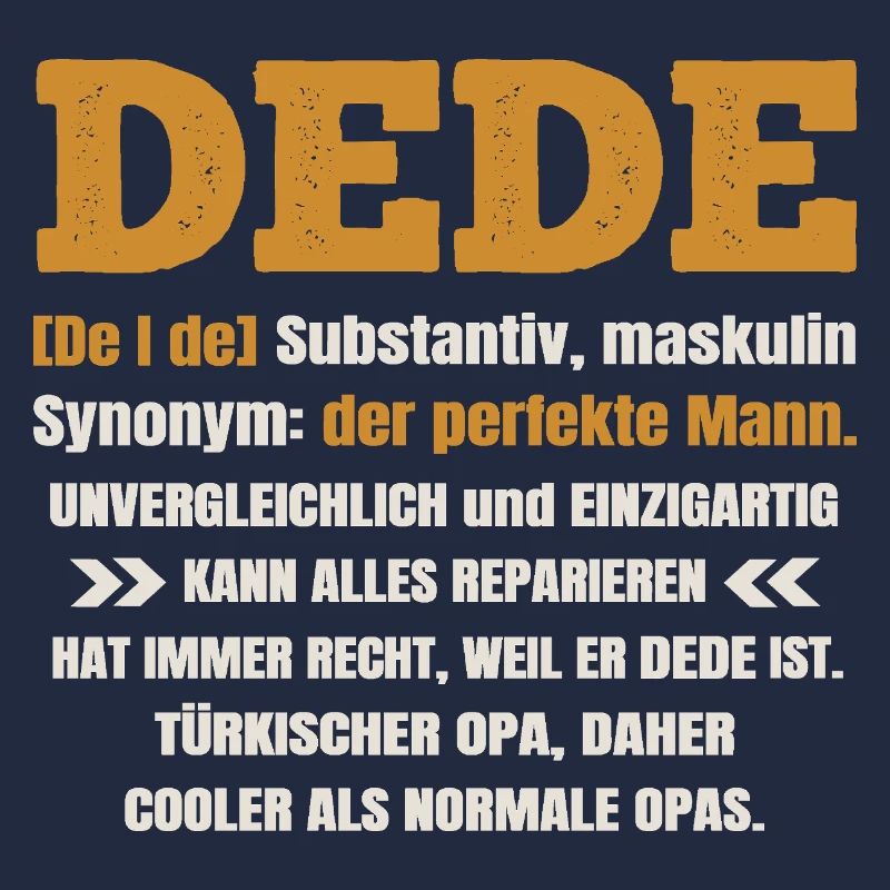 Türk Dede Design - Bester Dede (Opa)aller Zeiten 
