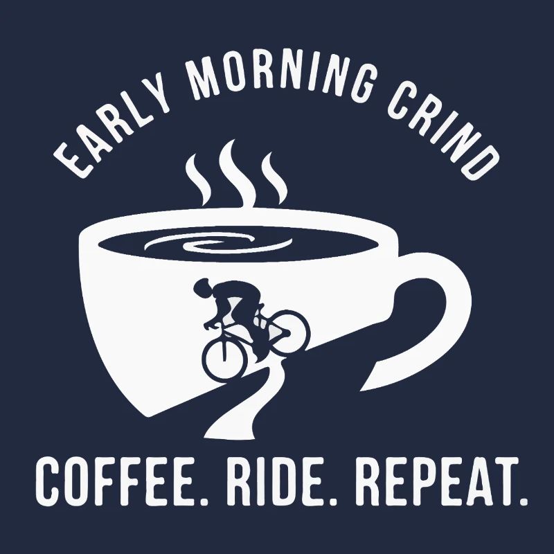 Tee de cyclisme à grind tôt le matin
