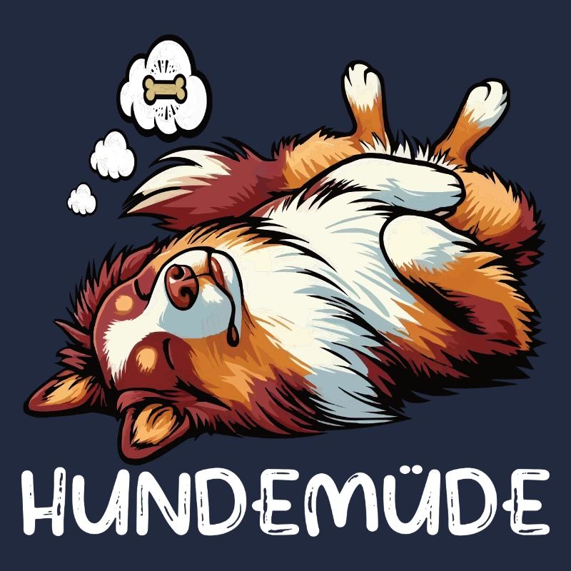 Hundemüde Australian Shepherd Aussie Aussiehalter