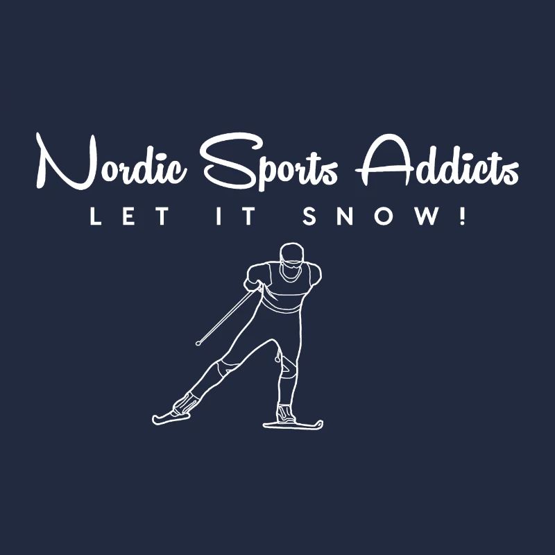 XC Skiing 01 - Logo - white