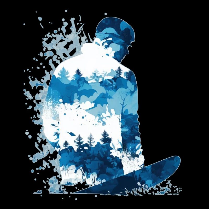 Snowboarder Abstract