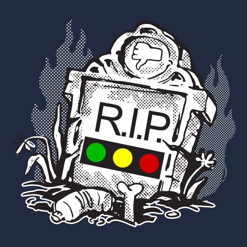 Traffic light Rest in Peace RIP